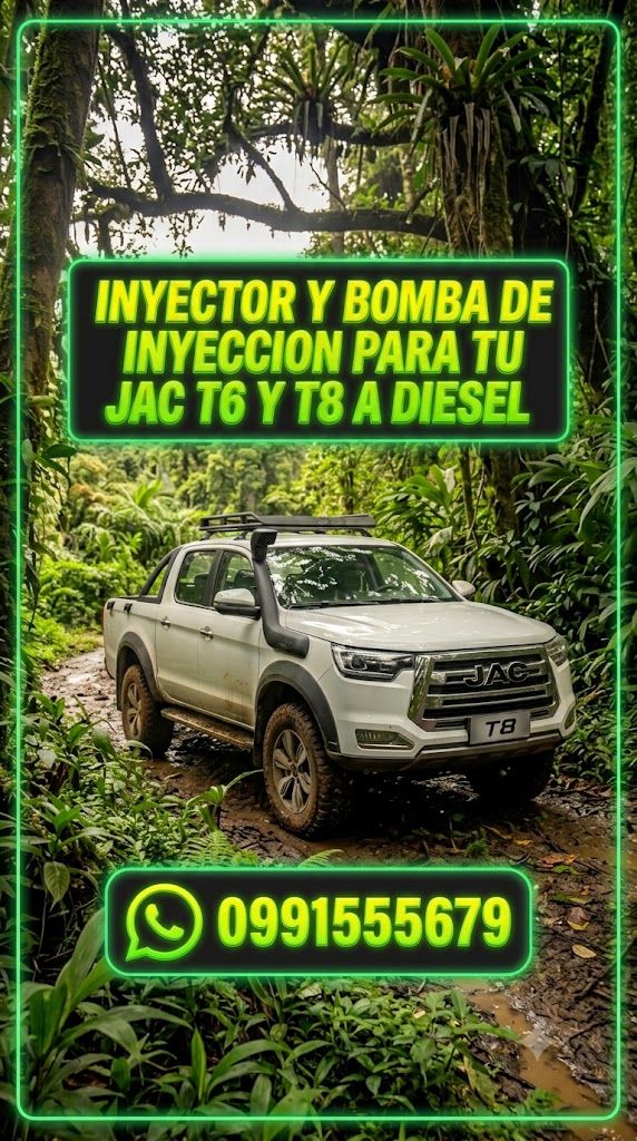 Inyector y bomba de inyeccion para JAC T6 y T8 Diesel